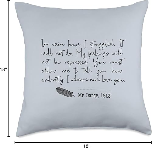 Miniatura 4 de Outfitters Ave. Pride and Prejudice Jane Austen Booktok Bookish Merch - Almohada de 18 x 18 pulgadas, multicolor