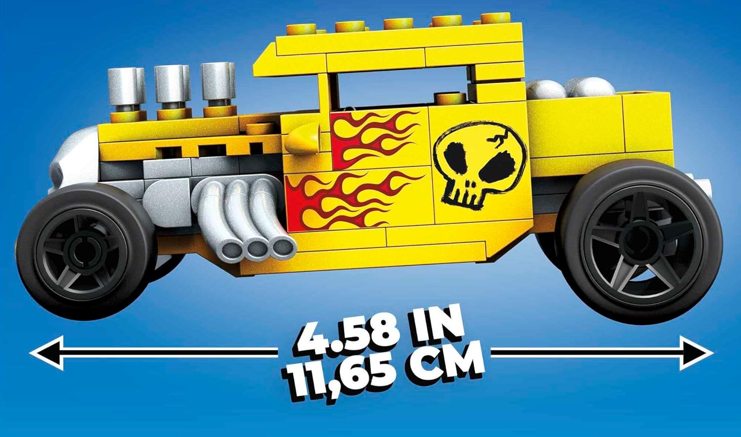 Dimensions of the assembled Bone Shaker car