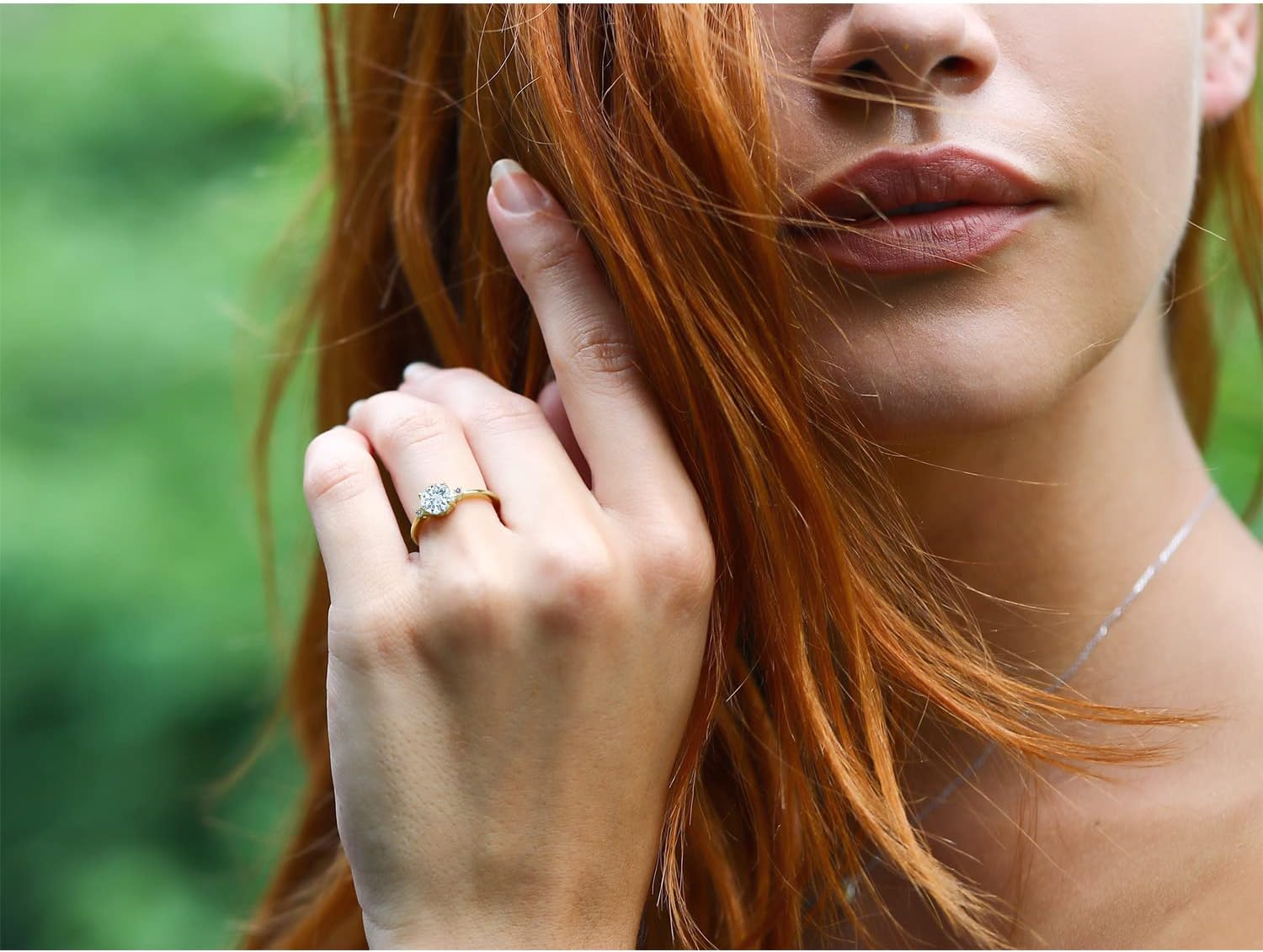 Gem Stone King 10K Yellow Gold Sky Blue Aquamarine and White Diamond Solitaire Engagement Ring For Women (0.78 Cttw, Round 6MM, Gemstone March Birthstone) - Image 6