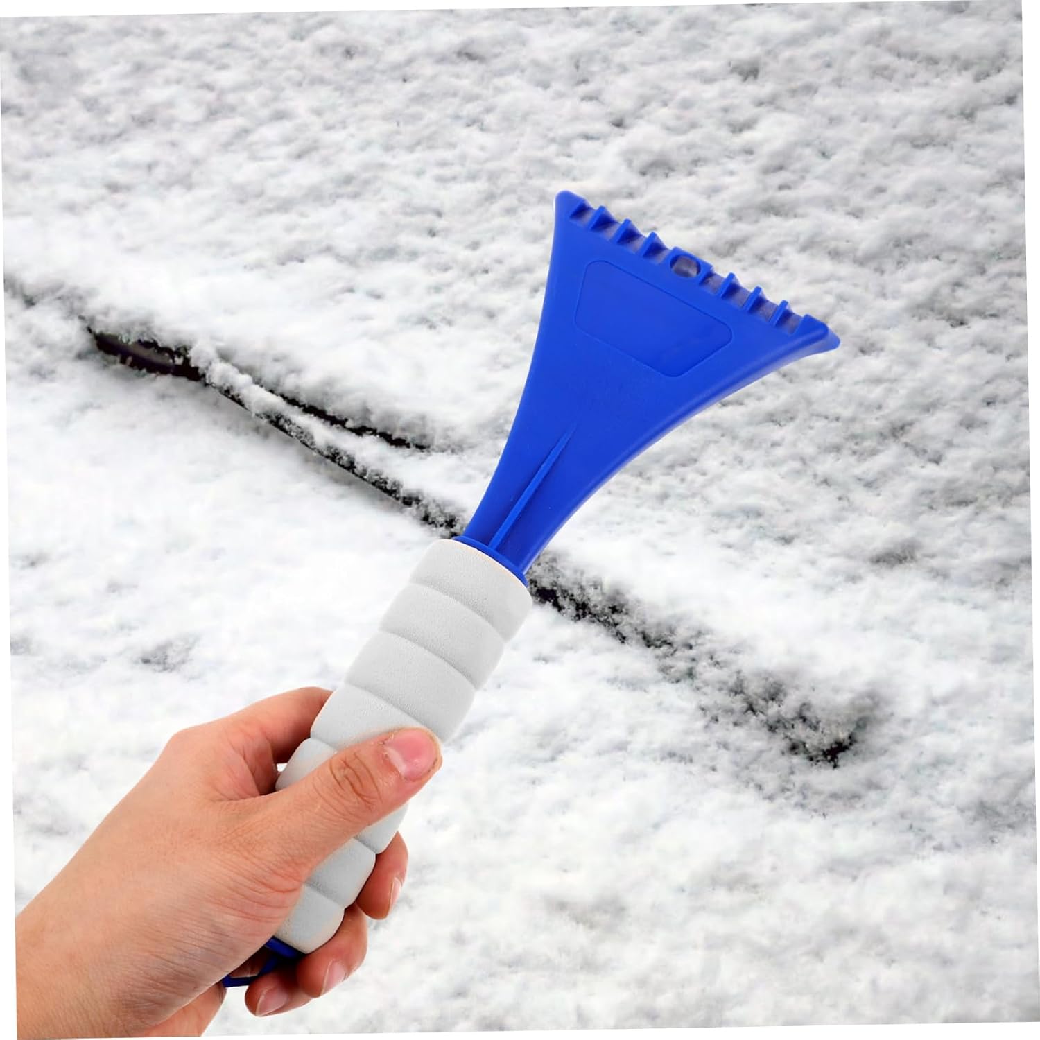 ULTECHNOVO Heavy Duty Ice Scraper Snow Shovel Car Removal Scraper Brush for Windshield