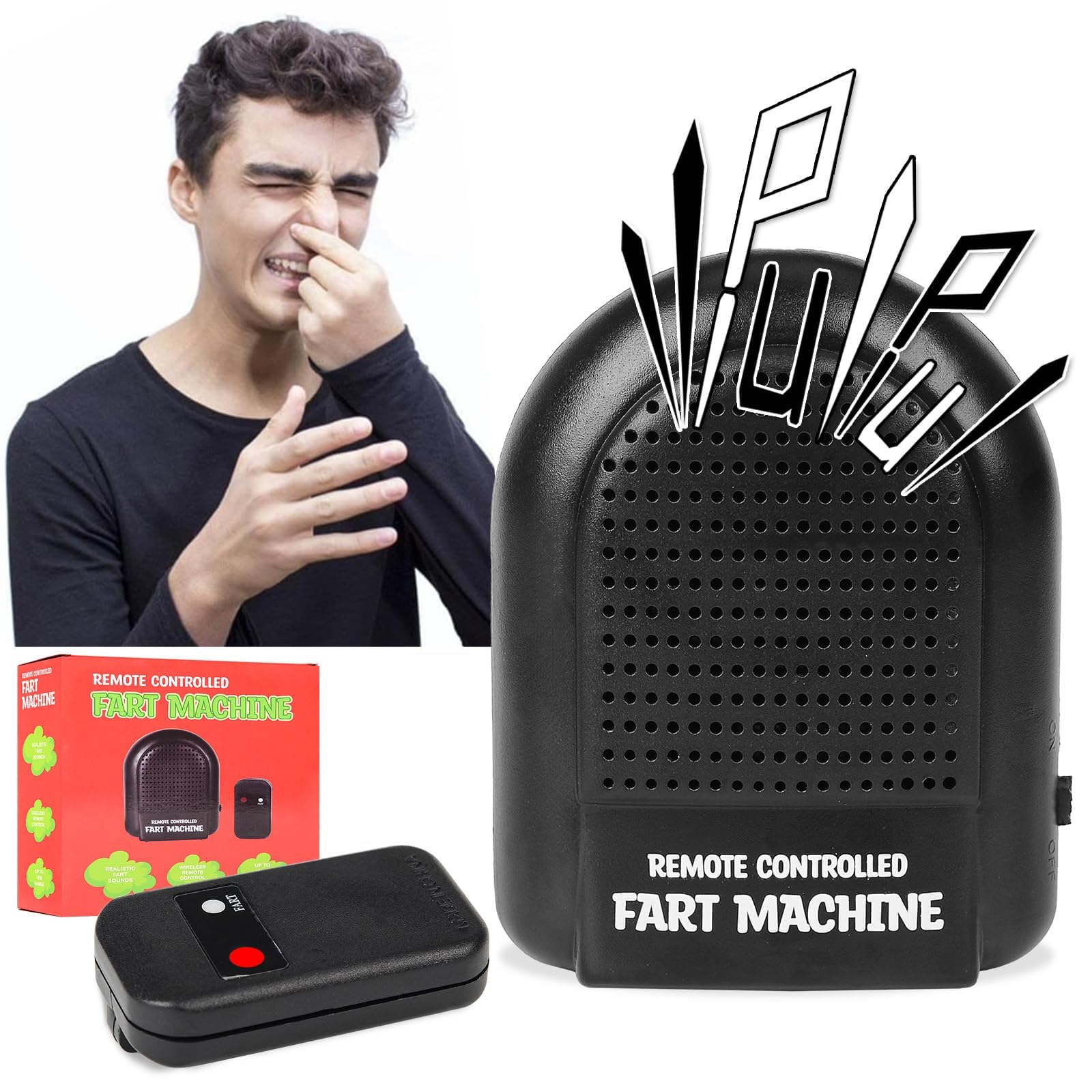 Sponsored Ad – Azonee Fart Machine with Remote, Electronic Remote Controlled Fart Machine, Easy-hiding Farting Box, Funny Prank Toy for Kid Adult Teen, Birthday Party/Home/Office Pranks Jokes Game