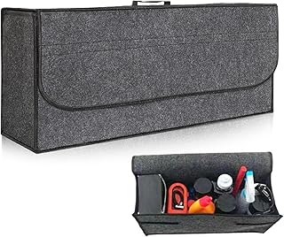 Car Boot Organiser, Foldable Car Organiser Toolbag, Size XXL, Non-Slip Car Bag Boot Made of Felt, Car Bag for Tools and Car Care, 60 x 25 x 17 cm
