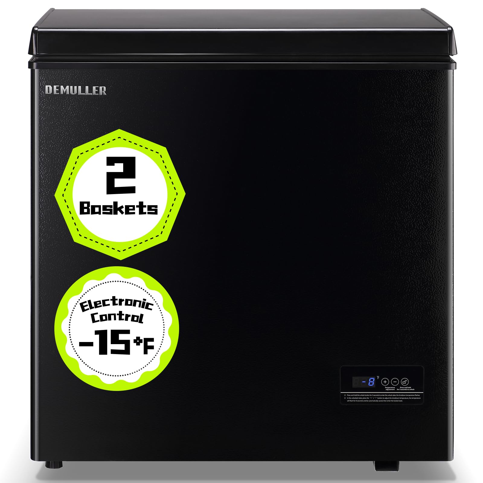 Demuller YX-DL-X-LARGE FREEZER-HEI-1.23 Compact Freezer Black
