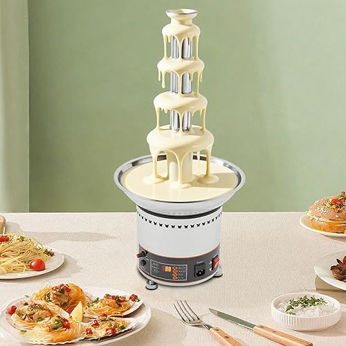 Miniatura 7 de 5-Tier Electric Chocolate Fountain Machine, Commercial Stainless Steel Chocolate Fondue Fountain Machine, Melting Cheese Chocolate Sauce Fountains,