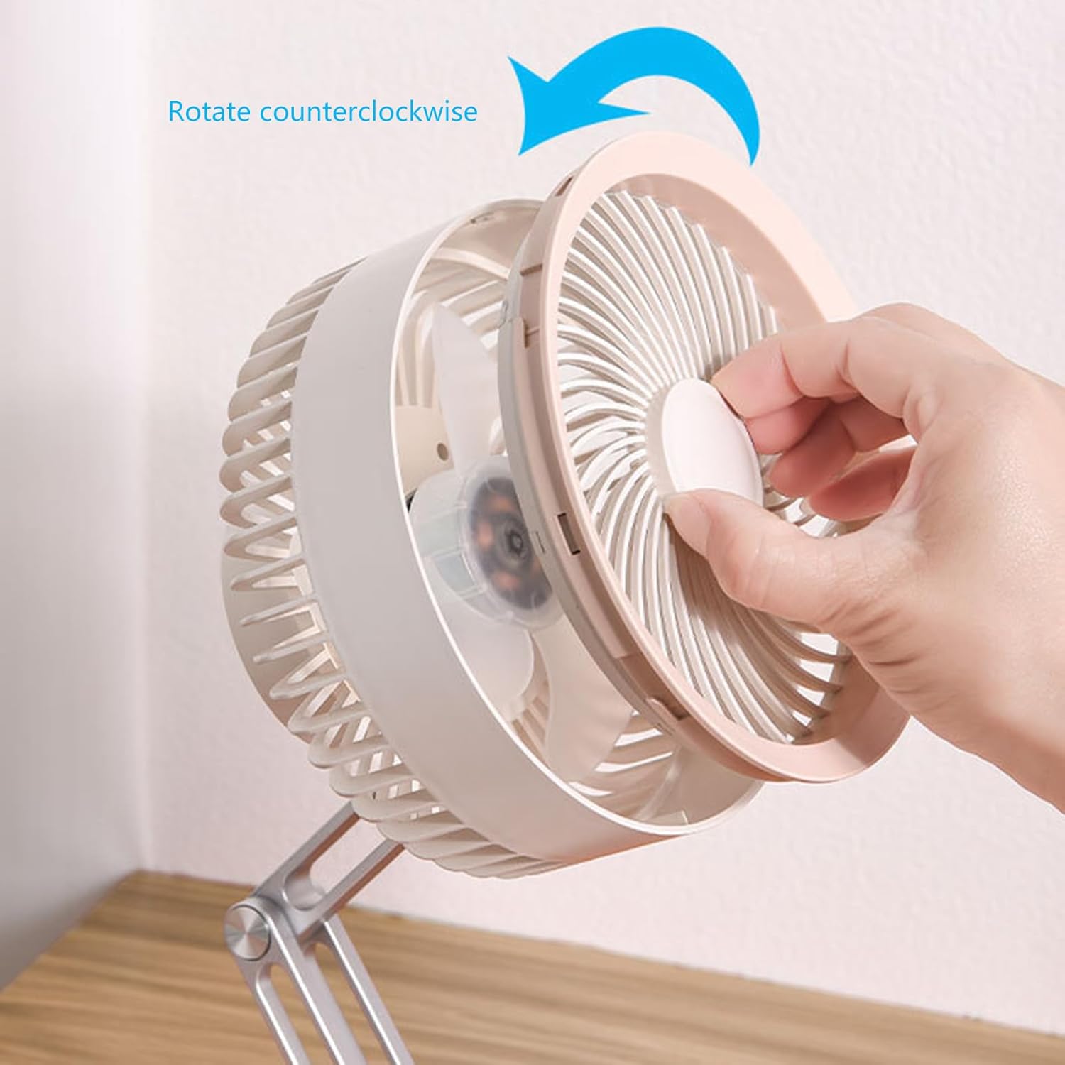 Practical Rotating USB Desk Fan with Quiet Operations Adjustable Speed for Home Office Bedroom Use USB Powered Quiet Desk Fan