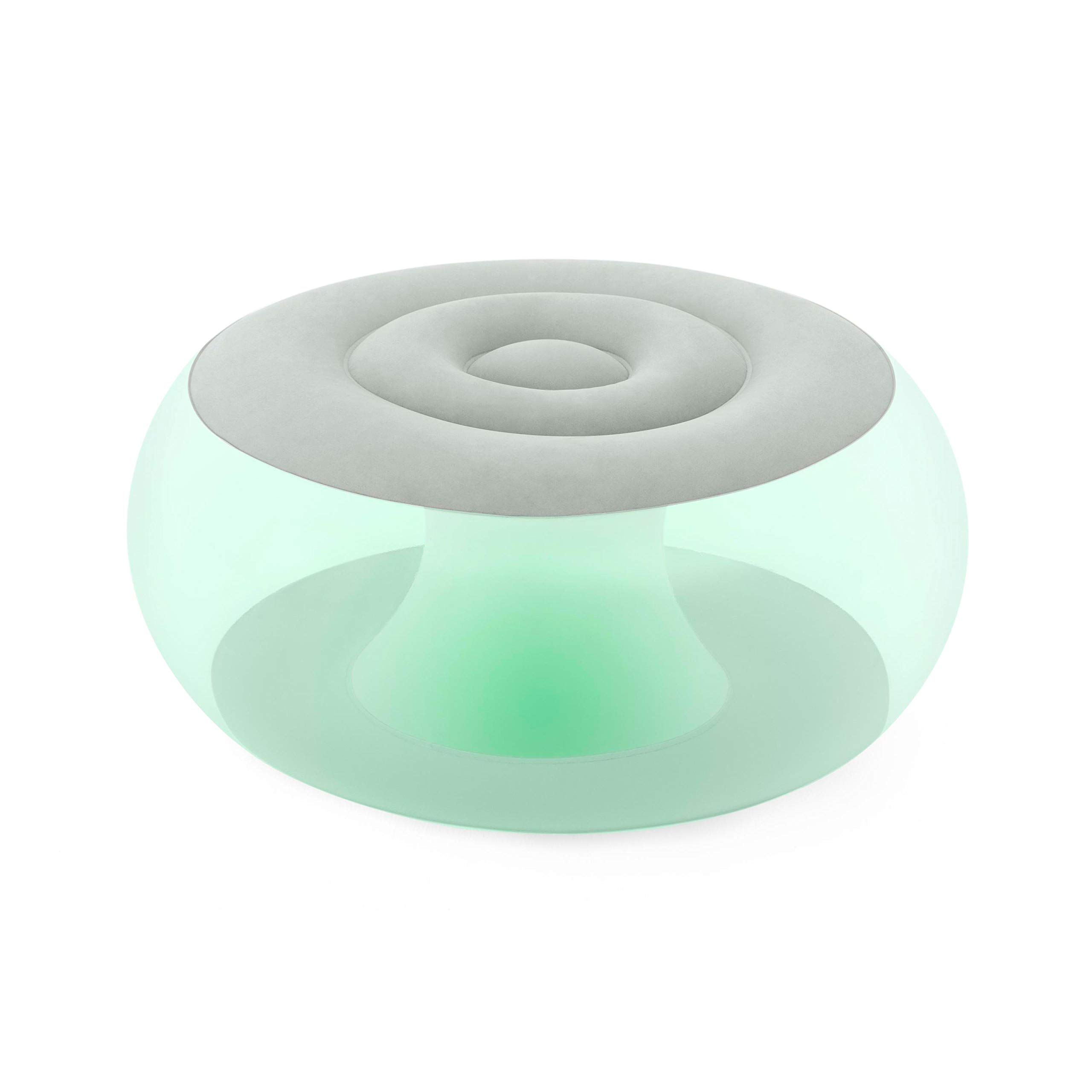 BESTWAY Pouf gonflable rond avec LED multicolore 82 x 82 x 41 cm