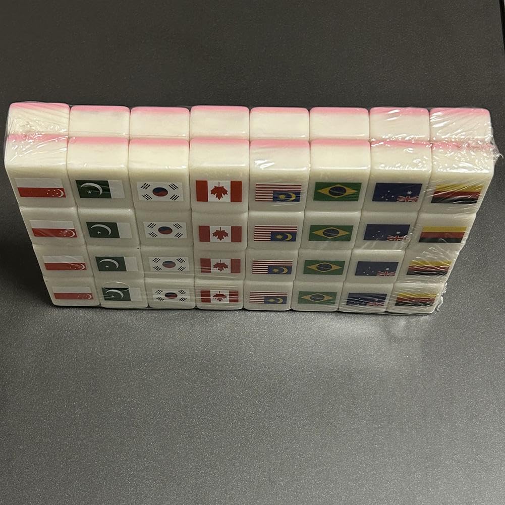 Blocs de jeu Mahjong - Drapeau - Motif animal - Mahjong - Printemps - Picnic Party