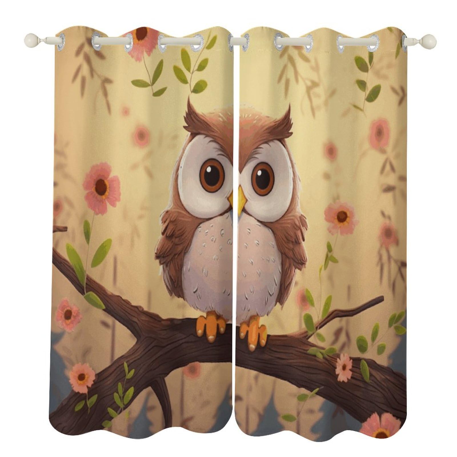 Rideaux occultants thermiques hibou bloquent lumière et froid