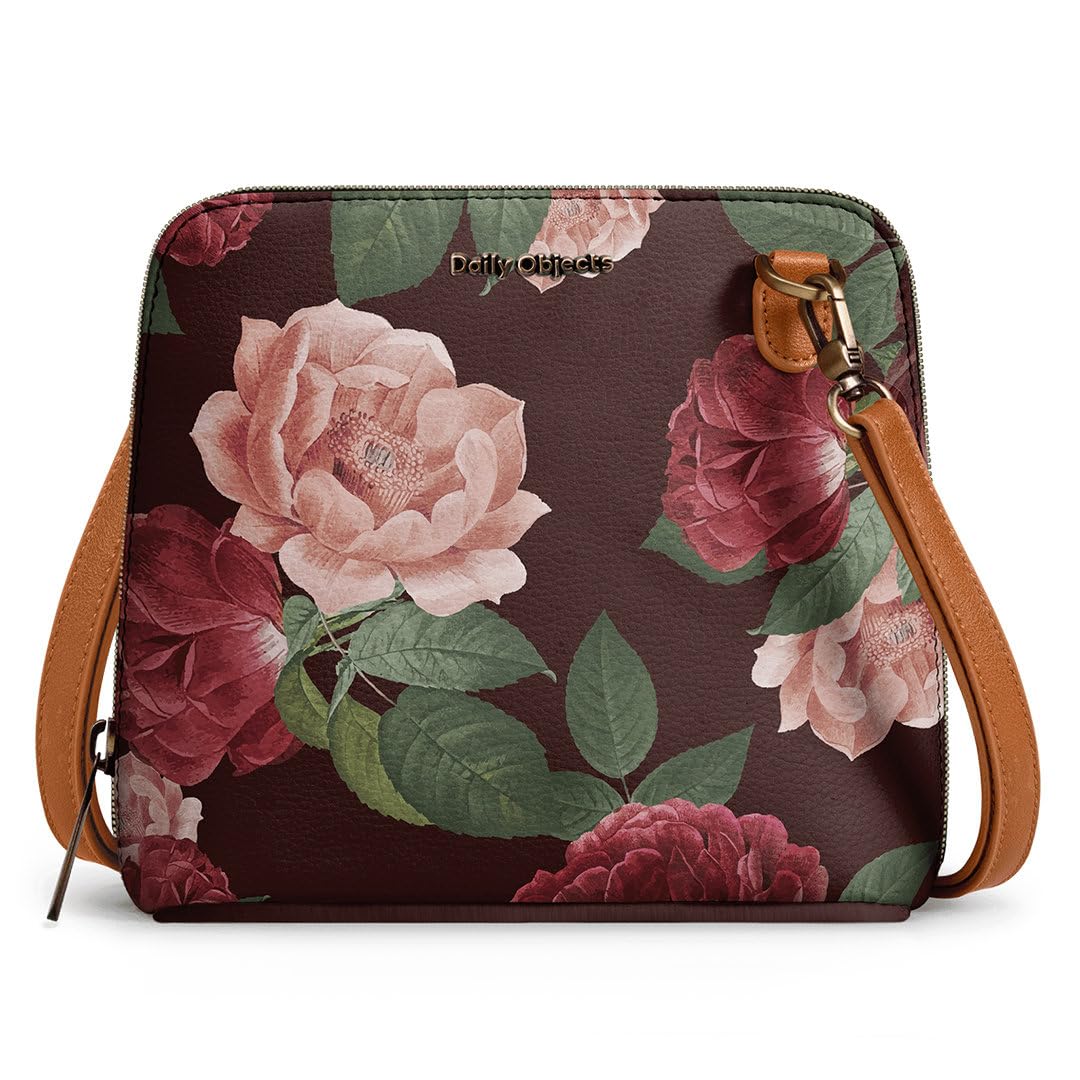 DailyObjects Trapeze Sling Crossbody Bag for Girls and Women | Made with Durable Vegan Leather Material | Carefully Handcrafted | Zip Closure | Adjustable and Detachable Straps | Multicolor (B082J1DN5R) Amazon Price History, Amazon Price Tracker