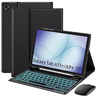 MoKo Custodia con Tastiera Mouse per Galaxy Tab A11+/A9+ Plus 11'',Nero