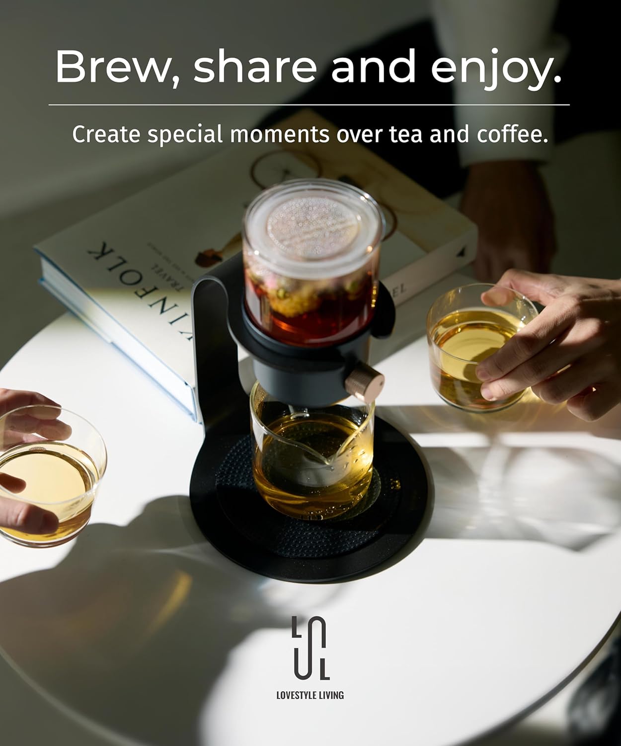 LSLティー/コーヒー抽出器(白)。