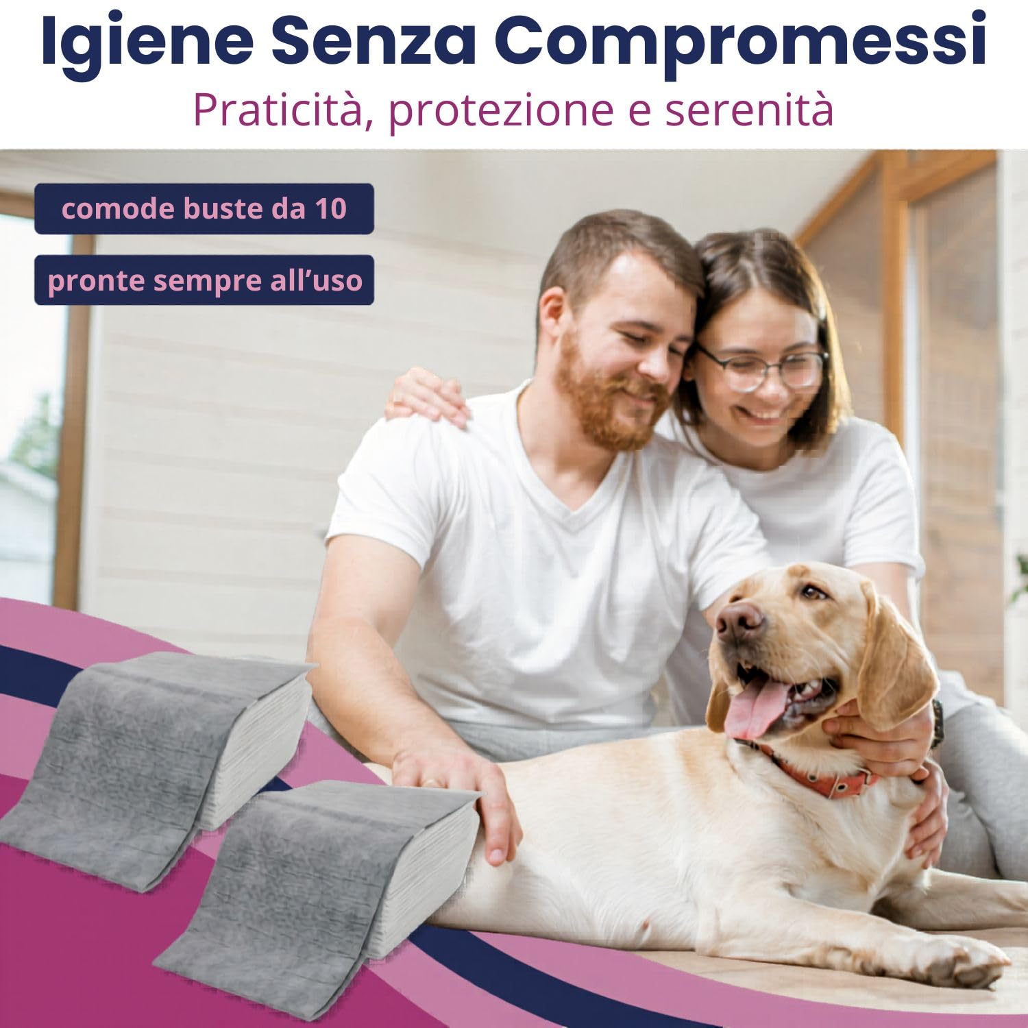 Mama Shop Traversine Perros 60 x 60 al carbón activo, 80 piezas, alfombrillas para adiestramiento de perros y gatos higiénicos, desechables, antiolores con tecnología de polímeros activos súper