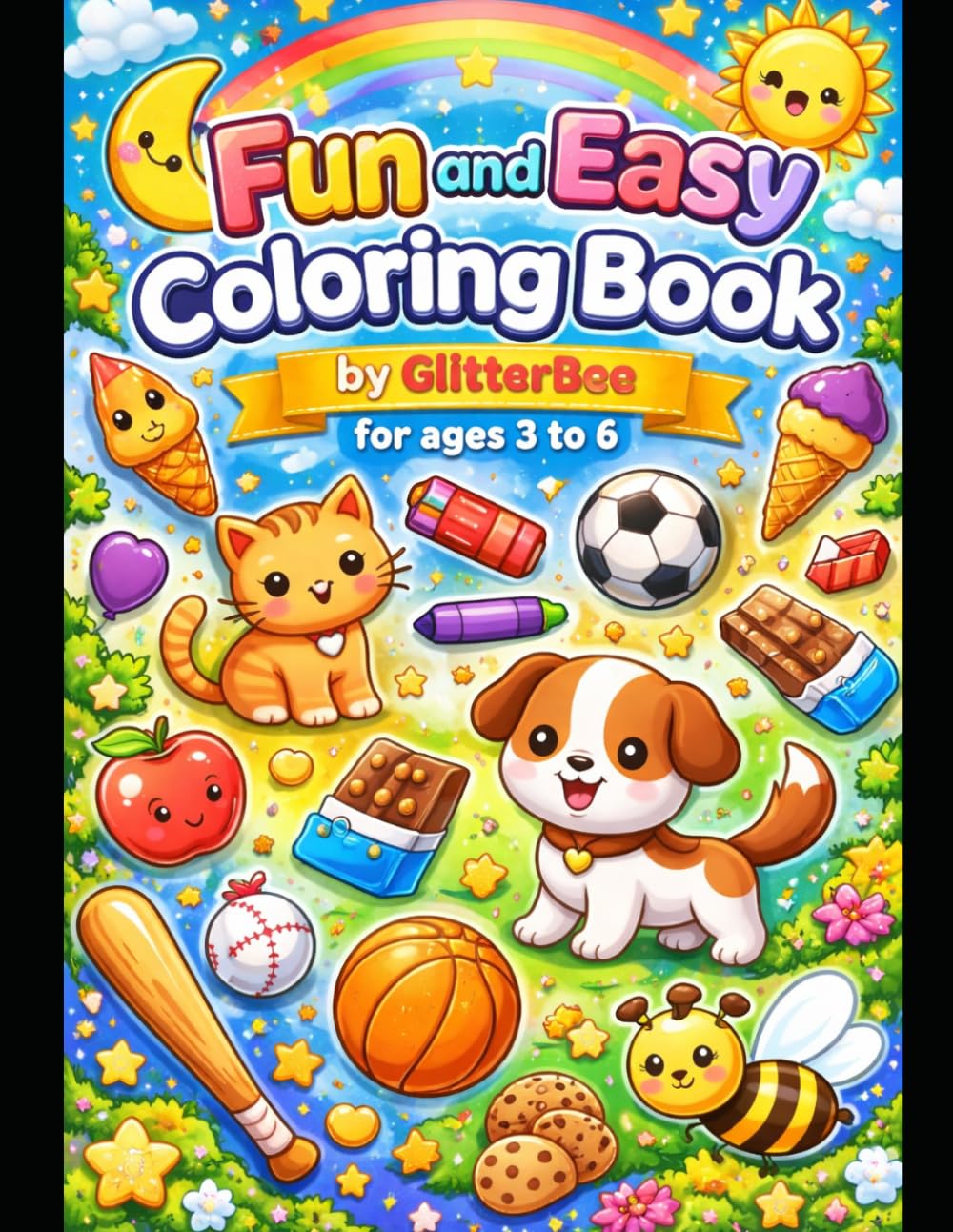 Fun and Easy Coloring Book: For Ages 3 to 6