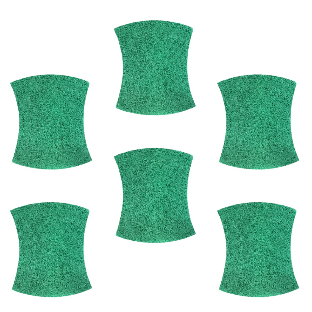 Beavorty 6pcs Multipurpose Scouring Pads Reusable Household Scrubbers for Dishes Pots Cookware Cleaning for Kitchen Bathroom Soft Absorbent Material Non-Scratch Design