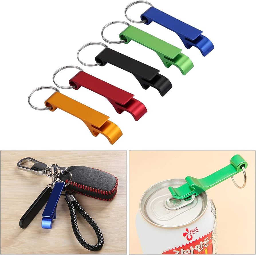 3 Stuks Bieropeners Sleutelhangers - Kleurrijke Mini Openers Voor Flessen | Feestaccessoires