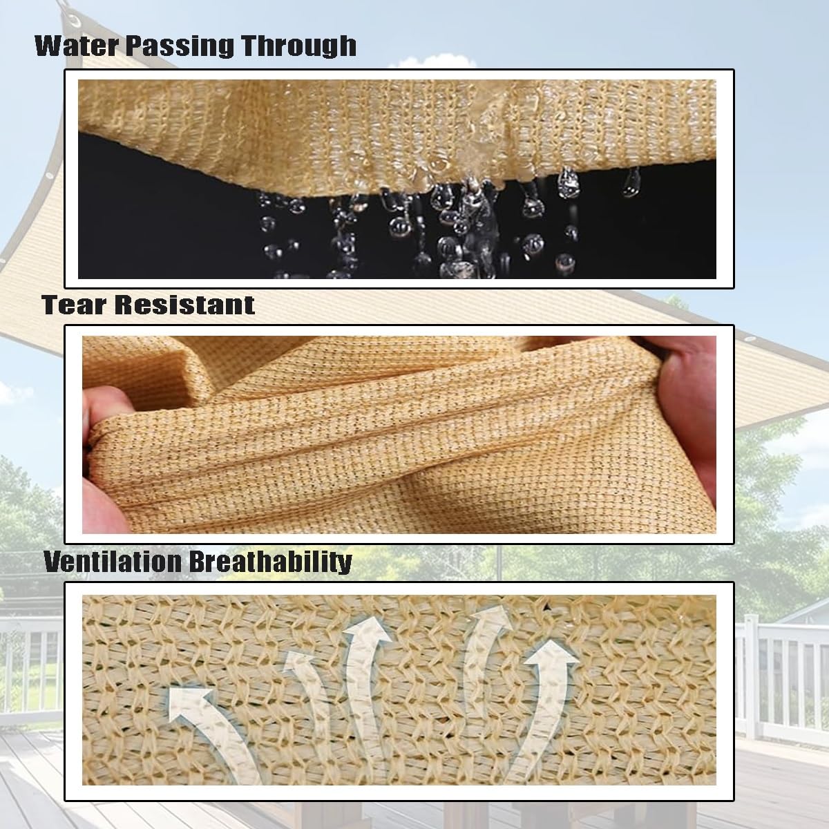 80% UV Red de Sombra Beige, Mallas de Sombreo Jardin,3x4 4x6 6x8m Tela de Sombra para Pergola, Patios, Piscinas, Plantas(4 x 5 m)
