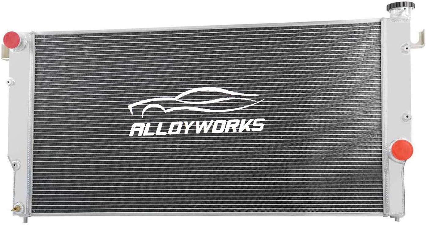 ALLOYWORKS 4 Row Full Aluminum Cooling Radiator for 1994-2002 Dodge Ram 2500 3500 5.9L L6 Turbo Diesel