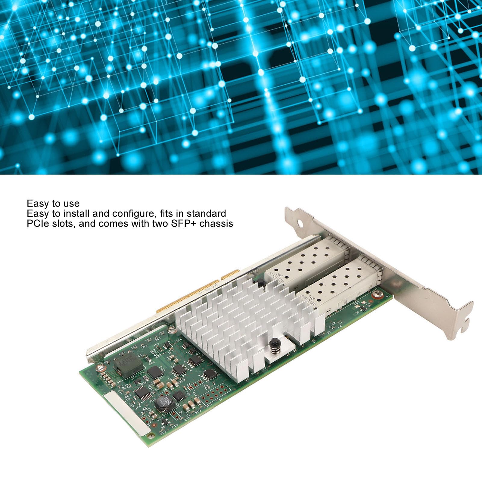 Scheda di Rete SFP+ PCIe da 10 GB con Doppie Porte per Adattatore Ad Alte Prestazioni 560 per Utilizzo in Data Center