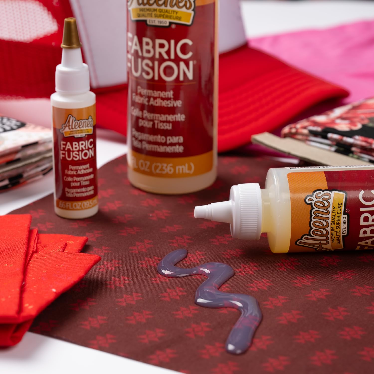 Aleenes, Ilovetocreate Fabric Fusion Lot de 3 tissus 118 g Multicolore