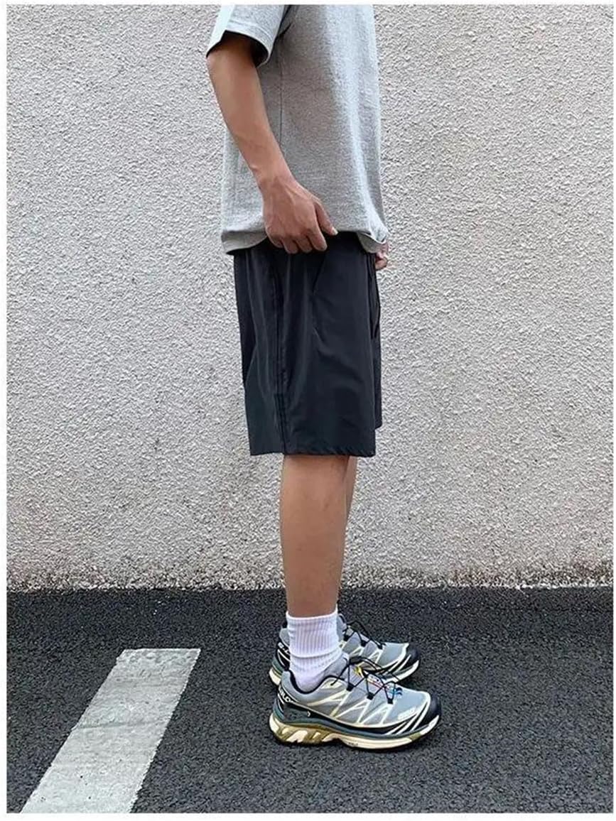 Men Summer Ice Silk Elastic Quick Dry Sports Casual Shorts