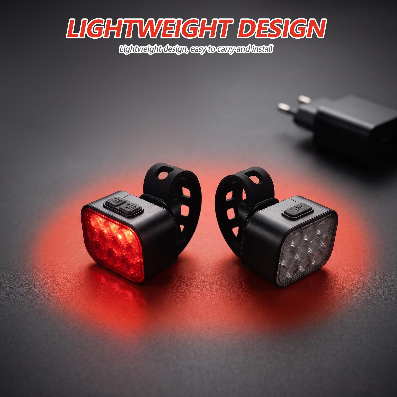 Zerodeko 1 Juego de Luces para Bicicleta Recargables por USB e Impermeables: LED superbrillantes | Faro delantero con 8 modos y luz trasera con 9 modos - Resistente al agua para ciclismo en cualquier condición climática.