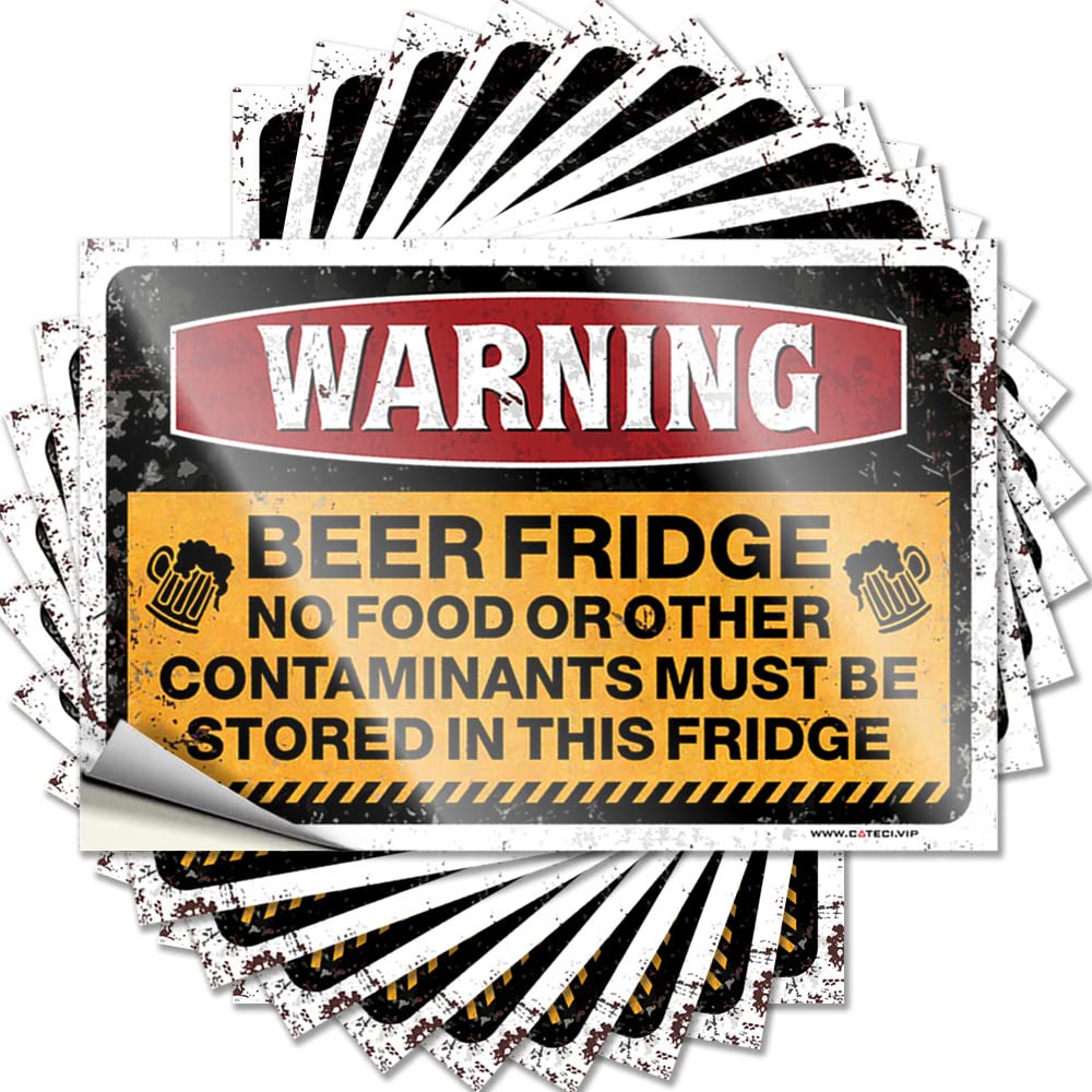 Tool Box Stickers Warning Beer Bridge Funny Sticker 10 Pcs Man Cave Funny Signs Prank Stickers(8X12CM)