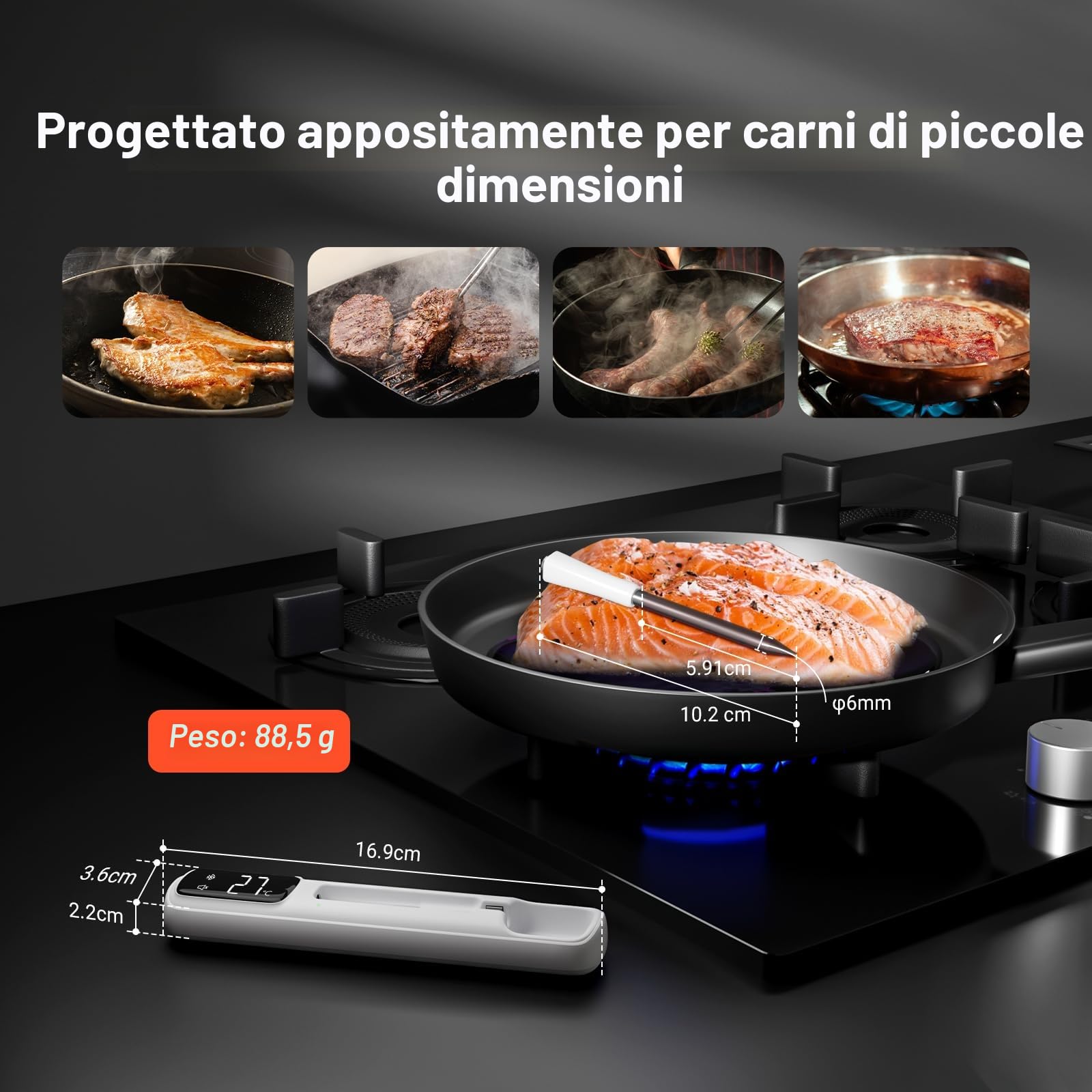 INKBIRD Termometro per Carne Wireless Bluetooth 5.4 305m IP67 Impermeabile