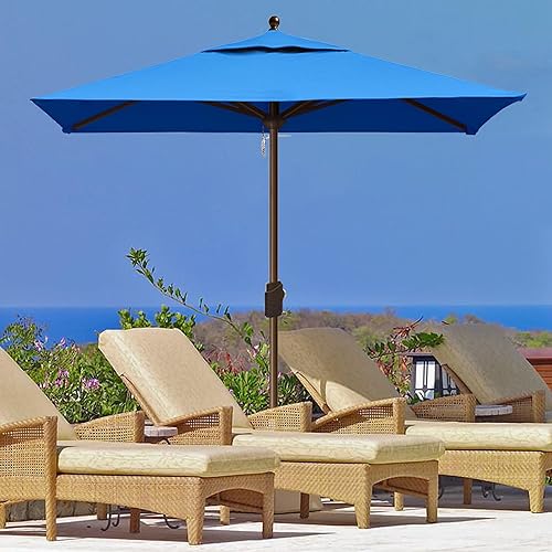 Miniatura 2 de EliteShade Sombrilla cuadrada de patio de 6 x 6 pies para mesa y exteriores, uso comercial, no se va a decolorar durante 10 años, con ventilación,