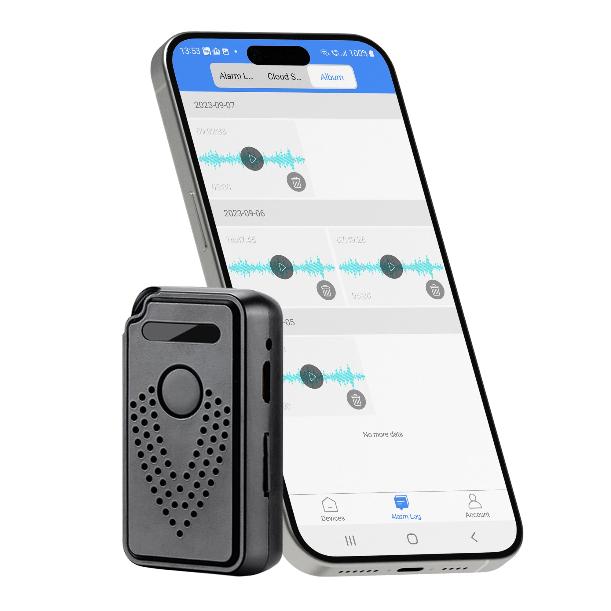 Professional Digital Voice Recorder Activated via Internet-WiFi | FlyRec | Unlimited Distance Control for Lessons and Voice Memos – Audio Recorder with Smart Application