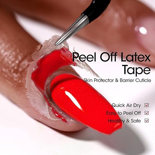Miniatura 3 de Gellen Gel Polish Remover Kit - Gel Nail Polish Remover with Latex Tape Peel Off Liquid and Manicure Tools, Quick & Easy Gel Polish Remover in 2-5