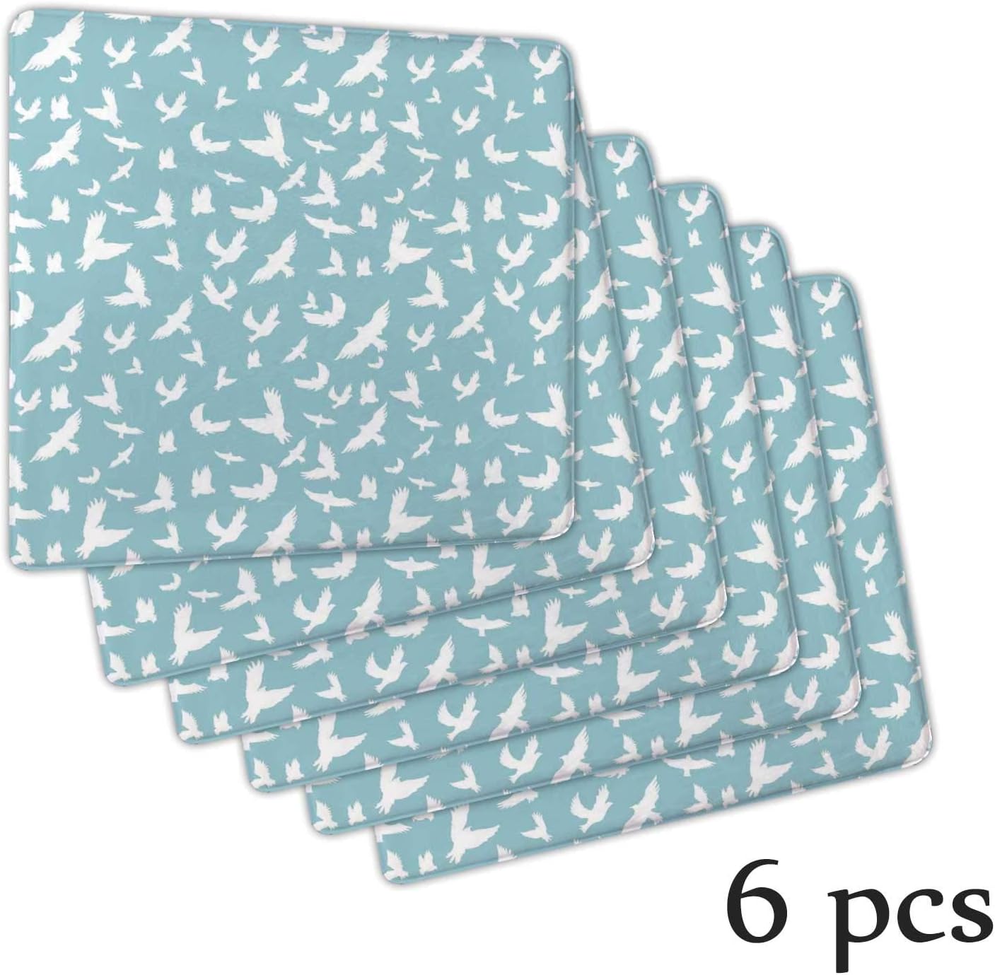 Atokker Blue,Chair Pads Car Seat Cushion Flying Birds Open