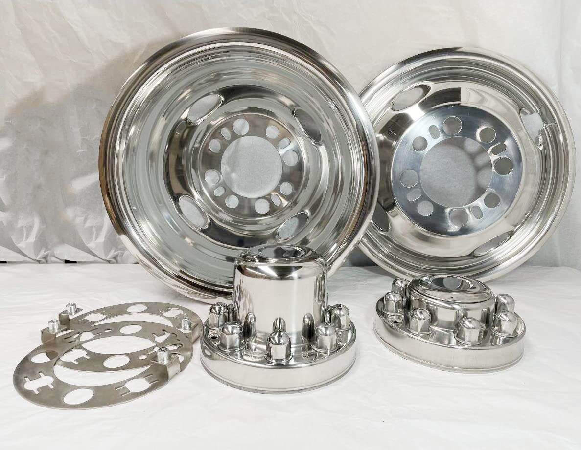 4pcs 16inch Stainless Steel Dually Wheel Simulators,Bolt On Wheel Cover