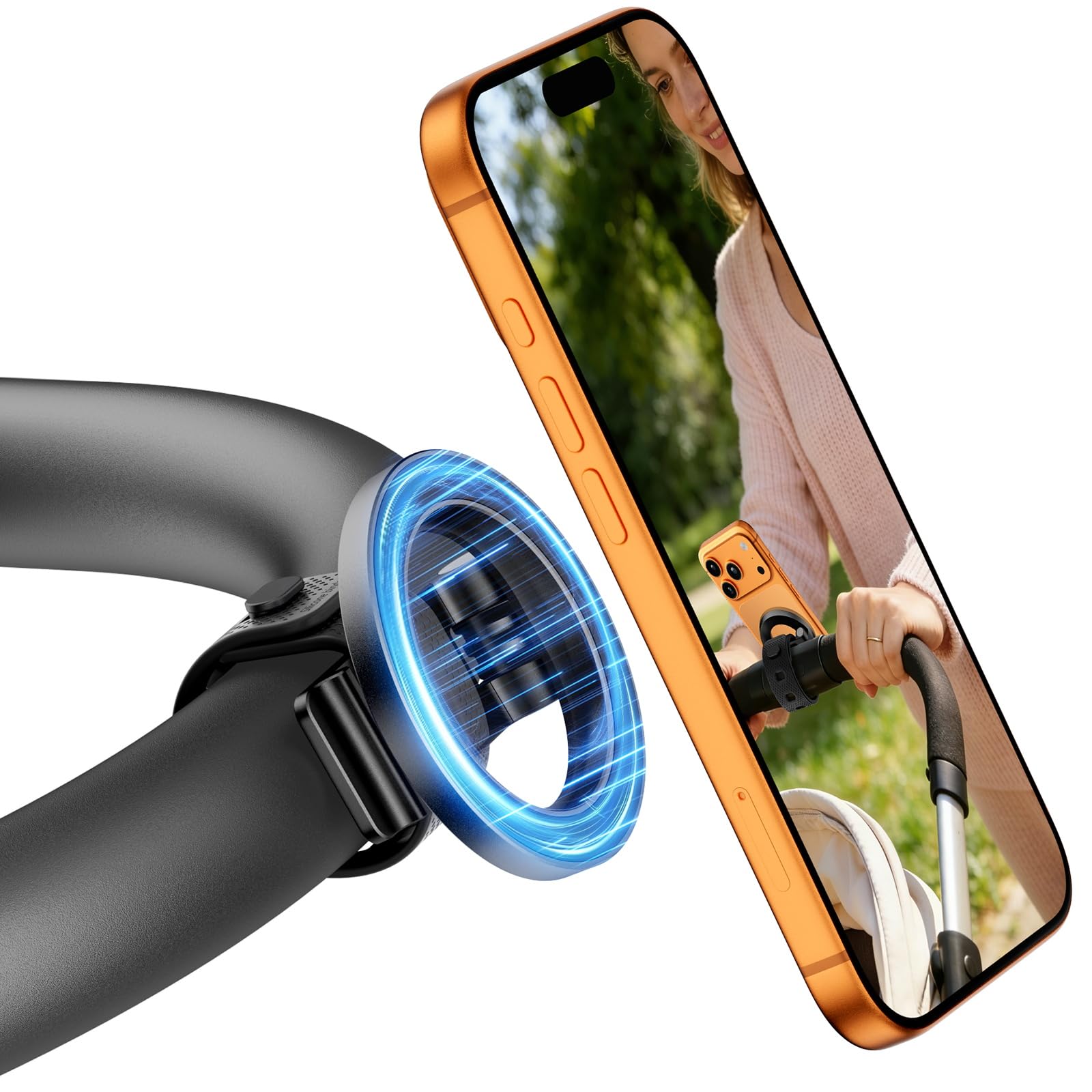 Soporte magnético para cochecito Magsafe iPhone y soportes de silicona 8