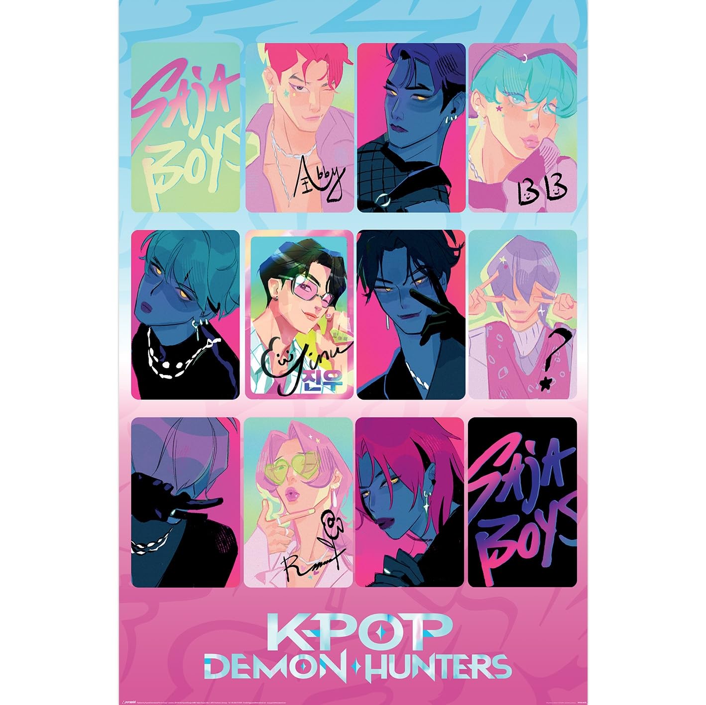 K-POP Demon Hunters (Light And Dark) Maxi Poster 91.5cm x 61cm Maxi Poster, Official Licensed K-Pop Wall Art Poster, One Size