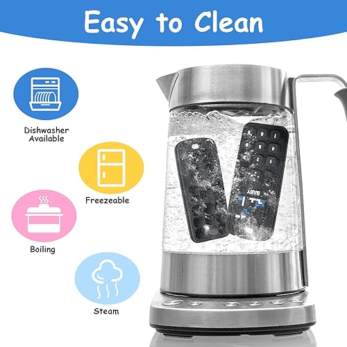 Miniatura 6 de Juguetes mordedores para bebés, 2 juguetes de silicona para dentición con forma de teléfono con 2 clips para chupete, juguetes de dentición suaves