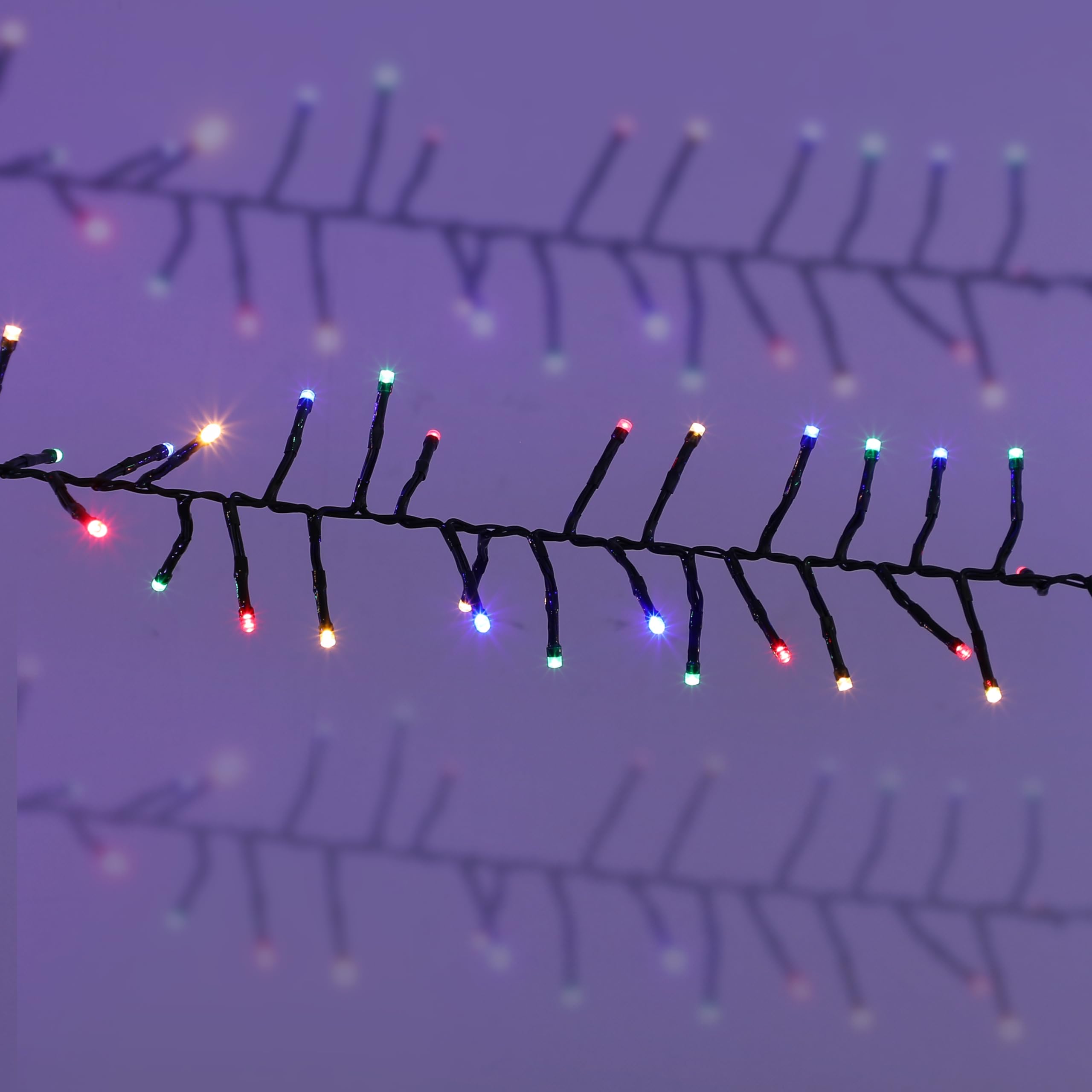 Amos 300 Led Battery Powered Christmas Cluster Lights Multicoloured With Memory Function Timer from B&Q