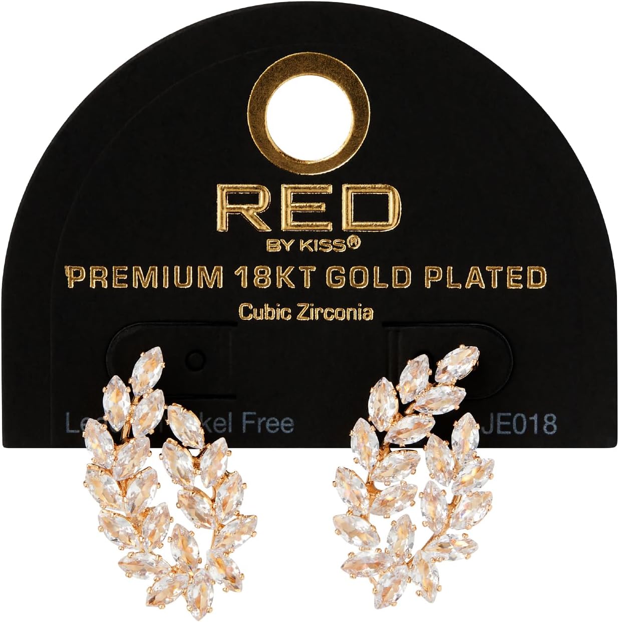 RED By Kiss Premium 18K Gold Plated CZ Drop Earrings, Hypoallergenic Titanium Comfort Post, Luxury Cubic Zirconia Diamond Earring Dangle, Lead & Nickel Free, Made in Korea - Image 2