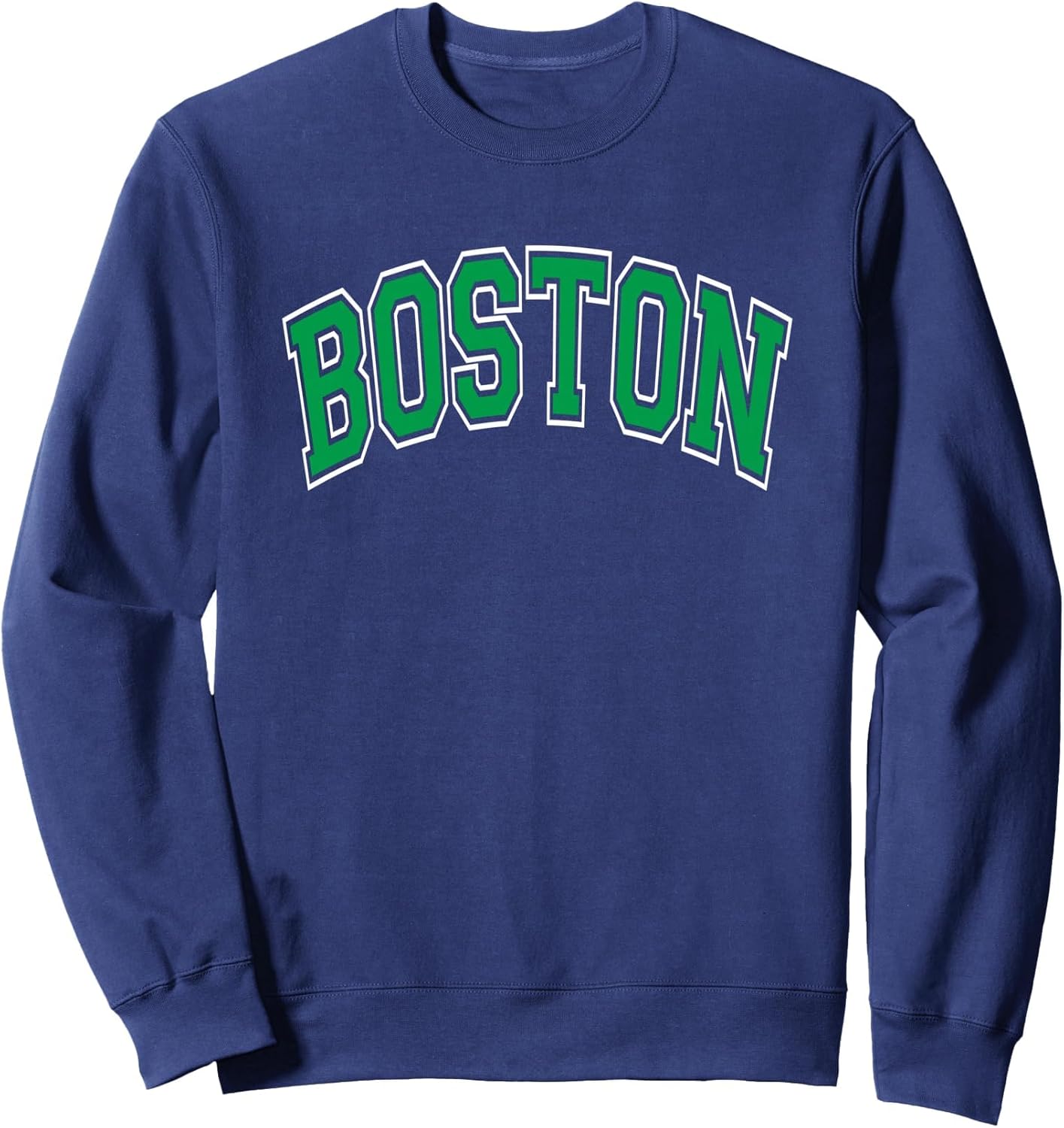 Boston Arched Green Text Sweatshirt
