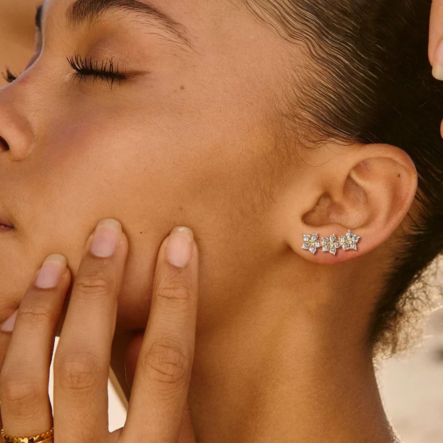 Gold Star Earrings Ear Climber Small Stud Earrings for Women Minimalist Statement Gold Jewelry Accessories for Party Holiday Outfits Trendy Jewelry Gifts - Image 6