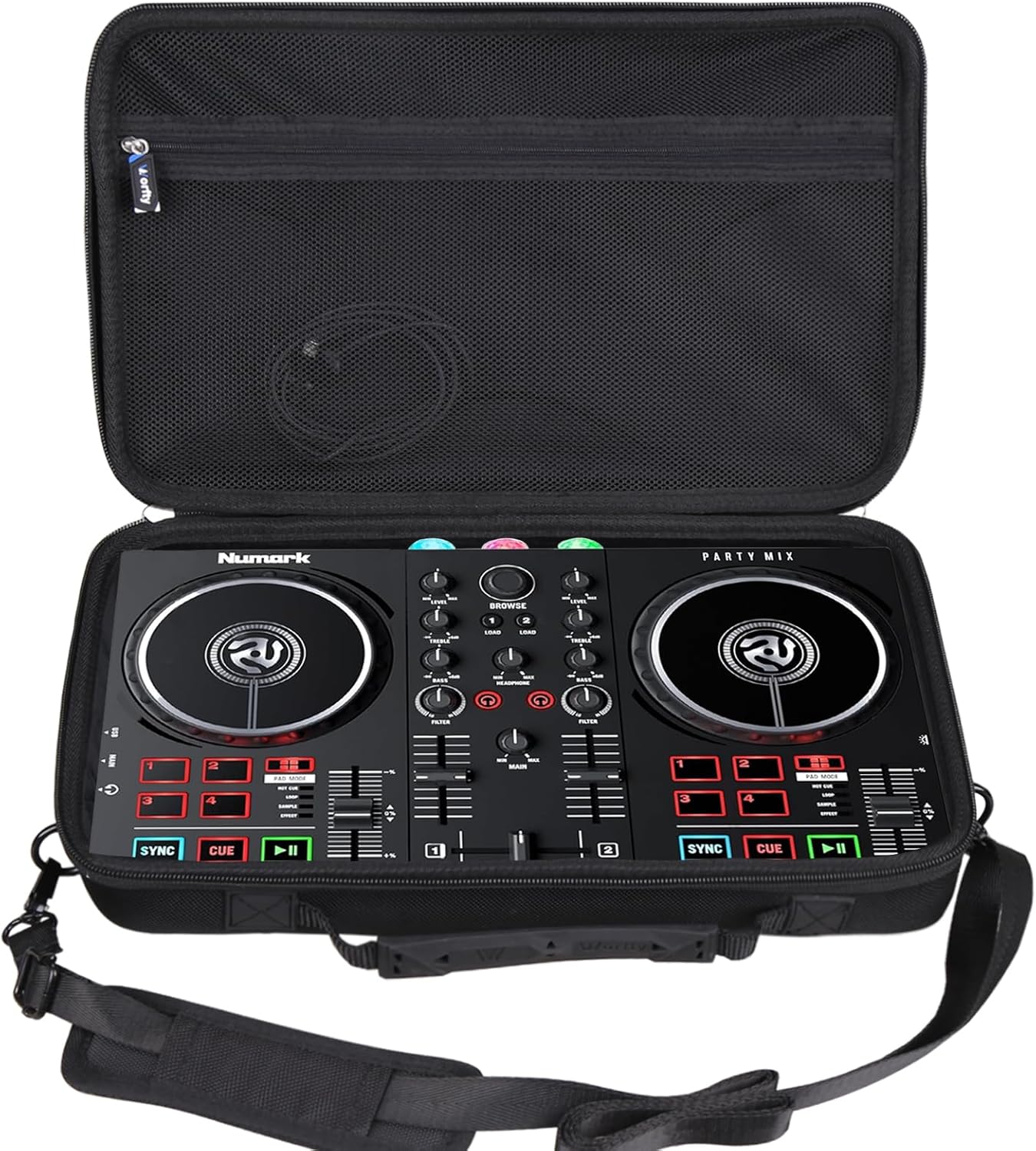 Case for Numark Mix II/Hercules DJ Controller Inpulse 200 / Hercules DJControl Mix Ultra DJ Controller - Hard Protective Travel Carrying Storage Organizer Bag (Black)