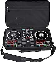Estojo para Controlador de Dj Numark Mix Ii/Hercules Inpulse 200 / Hercules Djcontrol Mix Ultra - Bolsa Organizadora Rígida para Transporte e Armazenamento (Preta)