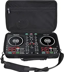 Estojo para Controlador de Dj Numark Mix Ii/Hercules Inpulse 200 / Hercules Djcontrol Mix Ultra - Bolsa Organizadora Rígida para Transporte e Armazenamento (Preta)