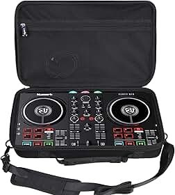 Estojo para Controlador de Dj Numark Mix Ii/Hercules Inpulse 200 / Hercules Djcontrol Mix Ultra - Bolsa Organizadora Rígida para Transporte e Armazenamento (Preta)
