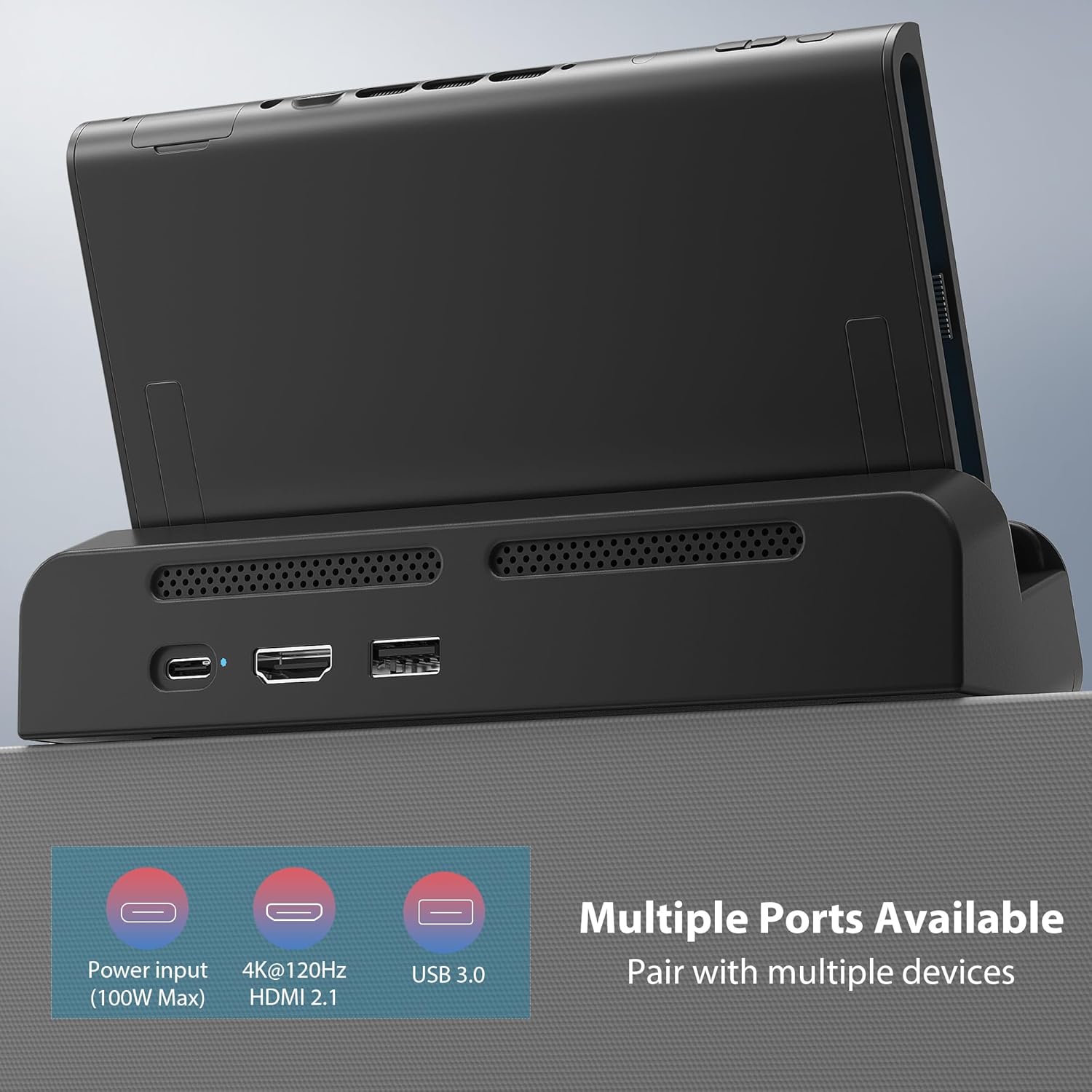 TV Dock Station for Nintendo Switch 2,Portable Switch 2 Dock with 4K@120Hz HDMI TV USB 3.0 Port and USB C Charging Port,Compatible with Nintendo Switch 2(Not Support Switch 1)