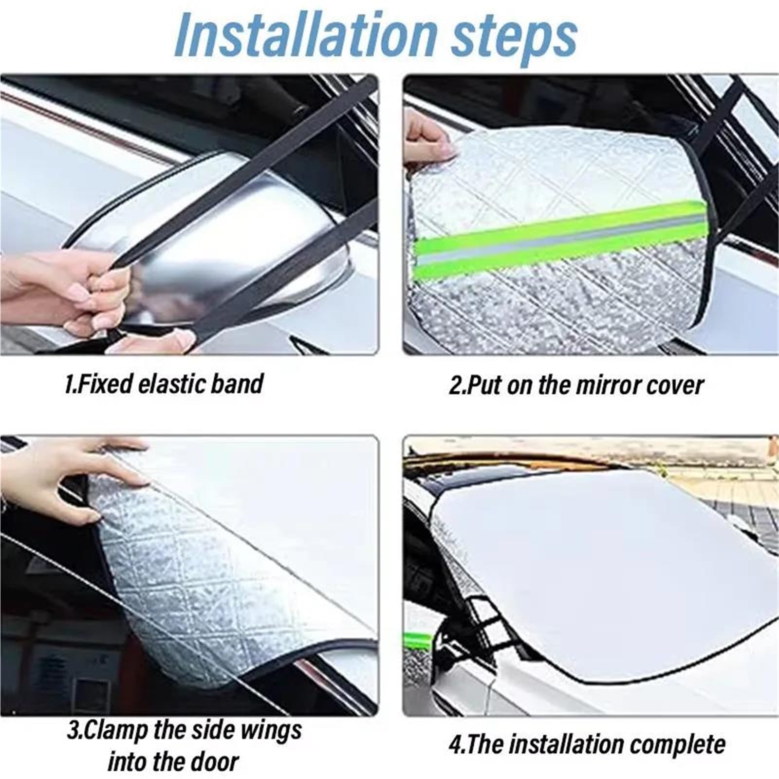 Copertura Parabrezza per Neve E Ghiaccio Parabrezza Invernale per Auto, Paraneve, Parasole, Protezione per Parabrezza Anteriore(2pcs)