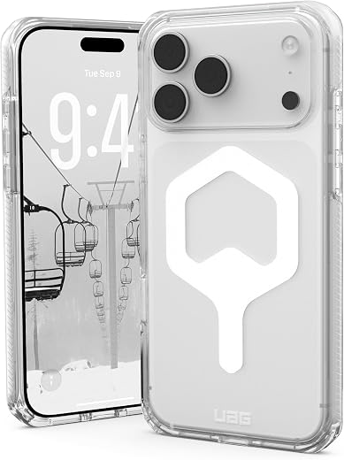 Urban Armor Gear UAG Plyo Mag-Safe Compatible with Exclusive Cap, Rugged Slim Anti-Yellowing Transparent Clear Military Gr...