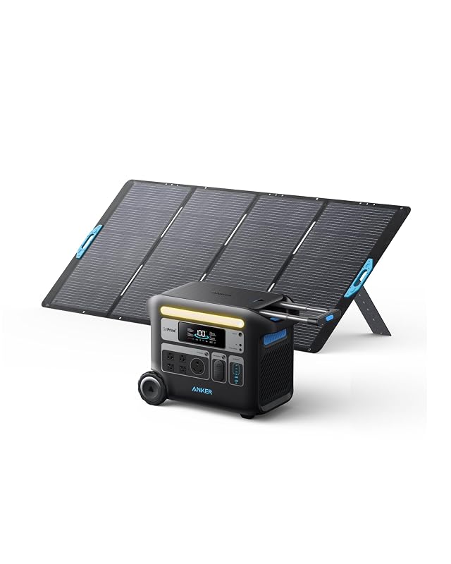 Anker SOLIX F2000 Solar Generator 2048Wh Portable Power Station with LiFePO4 Batteries and 400W Solar Panel GaNPrime Technology