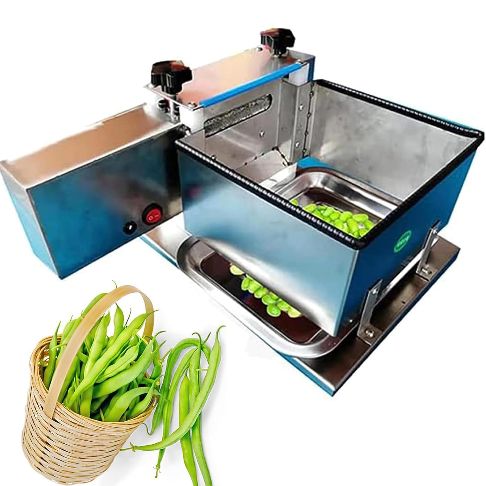 Elektrische Erbsenbohnenschälmaschine, Edamame-Schälmaschine, Leistung kann 20–15 kg pro Stunde erreichen, Erbsenschälmaschine, Schälmaschine, Einstellbarer Abstand, für Erbsen, Soja, Bohnen, Edamam