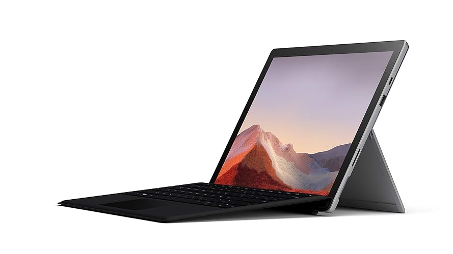 Microsoft Surface Pro 7 – Pantalla táctil de 12.3" - Intel Core i5 de 10ª generación - 8GB de memoria - SSD de 128GB – Platino con funda tipo negro