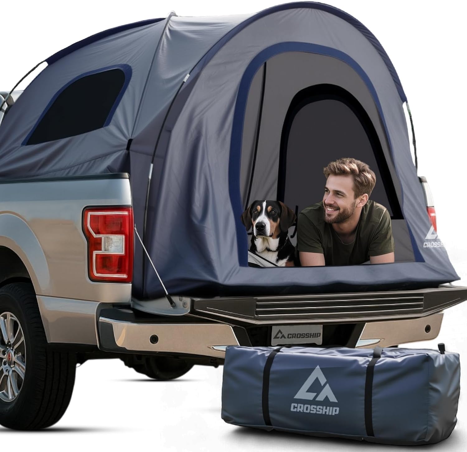 Truck Bed Tent for Pickup Trucks - Waterproof Camping Shelter with Insect‑Prevention Mesh & Quick Setup - Fits 5.5–6′ Beds - Rainproof Outdoor Shelter for Fishing, Hiking, Travel